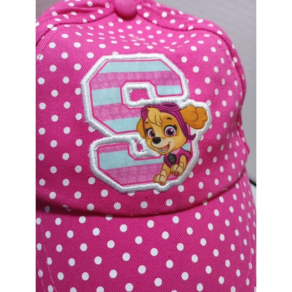 Paw Patrol Skye Pink Polkadot Hat Nickelodeon Youth Girls OSFM 2018 Embroidered - Picture 2 of 10